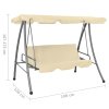vidaXL Zahradní houpačka se stříškou pískově bílá