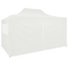 vidaXL Profesionální skládací party stan 4 bočnice 280x410x315 cm ocel bílý