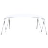 vidaXL Bimini stříška se 4 oblouky bílá 243 x (230–244) x 137 cm