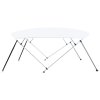 vidaXL Bimini stříška se 4 oblouky bílá 243 x (230–244) x 137 cm