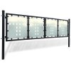 vidaXL Černá jednokřídlá plotová brána 300 x 125 cm