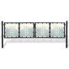 vidaXL Černá jednokřídlá plotová brána 300 x 125 cm