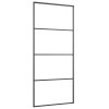 vidaXL Posuvné dveře hliník a ESG sklo 90 x 205 cm černé
