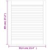 vidaXL Nábytková dvířka lamelový design 4 ks bílá 69x59,4 cm borovice