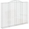 vidaXL Klenutý gabionový koš 300 x 30 x 220/240 cm pozinkované železo