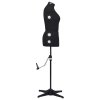 vidaXL Nastavitelná dámská figurína černá M velikost 40–46