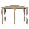vidaXL Altán s krytými sloupky 3 x 4 x 2,6 m taupe 160 g/m²