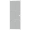 vidaXL Interiérové dveře 83 x 201,5 cm bílé matné sklo a hliník