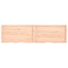 vidaXL Nástěnná police 220x60x(2-6) cm neošetřené masivní dubové dřevo