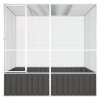 vidaXL Ptačí klec antracitová 213,5x217,5x211,5 cm pozinkovaná ocel