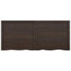 vidaXL Koupelnová deska tmavě hnědá 140x60x(2-6) cm ošetřený masiv