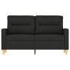 vidaXL 2místná pohovka černá 120 cm textil
