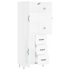 vidaXL Skříň highboard bílá 69,5 x 34 x 180 cm kompozitní dřevo
