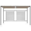 vidaXL Altán se zatahovací střechou 3 x 4 x 2,3 m taupe 180 g/m²