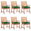 vidaXL Zahradní jídelní židle 6 ks s poduškami masivní akáciové dřevo