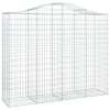 vidaXL Klenuté gabionové koše 5 ks 200x50x160/180cm pozinkované železo