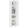 vidaXL Skříň highboard bílá s vysokým leskem 34,5x34x180 cm kompozit