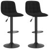 vidaXL Barové židle 2 ks černé samet