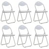 vidaXL Skládací jídelní židle 6 ks bílé umělá kůže