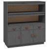 vidaXL Skříň highboard šedá 100x40x108,5 cm masivní borové dřevo
