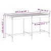 vidaXL Zahradní stůl 203,5 x 90 x 110 cm masivní borové dřevo