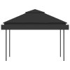 vidaXL Altán se dvěma extra stříškami 3x3x2,75 m antracitový 180 g/m²