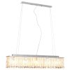vidaXL Stropní lampa s křišťálovými korálky stříbrná 104 cm E14