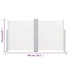 vidaXL Oboustranná zatahovací boční markýza 170 x 600 cm krémová
