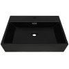 vidaXL Umyvadlo s otvorem na baterii keramické černé 76x42,5x14,5 cm