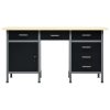 vidaXL Pracovní stůl černý 160 x 60 x 85 cm ocel