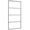 vidaXL Posuvné dveře hliník a ESG sklo 102,5 x 205 cm černé