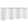 vidaXL Gabionová stěna na popelnice 270x91x120 cm pozinkované železo