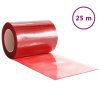 vidaXL Závěs do dveří červený 300 mm x 2,6 mm 25 m PVC