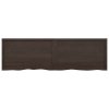 vidaXL Stolní deska tmavě hnědá 200x60x(2-4)cm ošetřený masivní dub