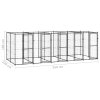 vidaXL Venkovní psí kotec ocel 12,1 m²
