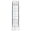 vidaXL Klenuté gabionové koše 4 ks 200x30x100/120cm pozinkované železo