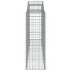 vidaXL Klenuté gabionové koše 15ks 300x50x140/160cm pozinkované železo