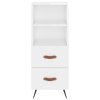 vidaXL Skříň highboard bílá s vysokým leskem 34,5x34x180 cm kompozit