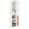 vidaXL Skříň highboard bílá s vysokým leskem 34,5x34x180 cm kompozit