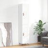 vidaXL Skříň highboard bílá s vysokým leskem 34,5x34x180 cm kompozit