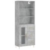 vidaXL Skříň highboard betonově šedá 69,5x34x180 cm kompozitní dřevo