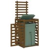vidaXL Úložný box na popelnici hnědý 84x90x128,5 cm masivní borovice