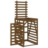 vidaXL Úložný box na popelnici hnědý 84x90x128,5 cm masivní borovice