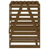 vidaXL Úložný box na popelnici hnědý 84x90x128,5 cm masivní borovice