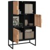 vidaXL Highboard černý 70 x 35 x 125 cm kompozitní dřevo