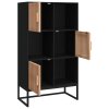 vidaXL Highboard černý 70 x 35 x 125 cm kompozitní dřevo
