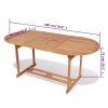 vidaXL Zahradní stůl 180 x 90 x 75 cm masivní teakové dřevo