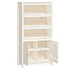 vidaXL Skříň highboard bílá 80 x 35 x 154 cm masivní borové dřevo