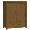 vidaXL Skříň highboard medově hnědá 83x41,5x100 cm masivní borovice
