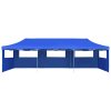 vidaXL Skládací nůžkový party stan s 5 bočními stěnami 3 x 9 m modrý
